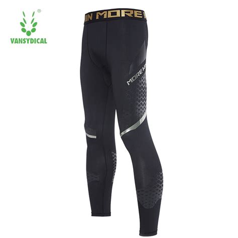 vansydical men running tights breathable sports leggings sportswear warm compression pants