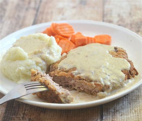 Country Fried Steak With Creamy Gravy Onion Rings And Things