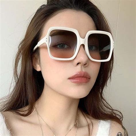 square luxury big frame gradient vintage retro sunglasses in 2022 sunglasses women designer