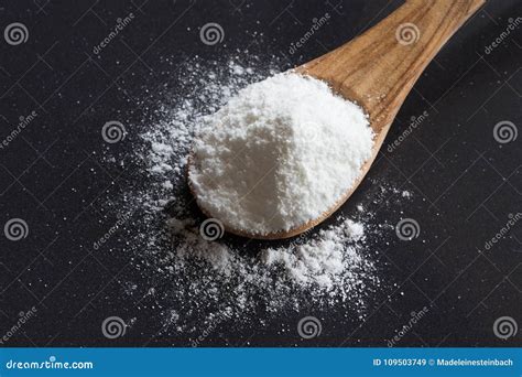 Baking Soda Sodium Bicarbonate On A Wooden Spoon Stock Image Image Of