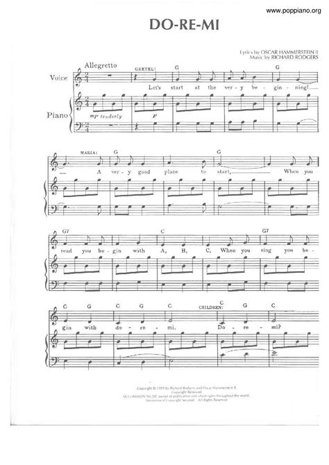Do Re Mi From The Sound Of Music Sheet Music In C Major Hot Sex Picture