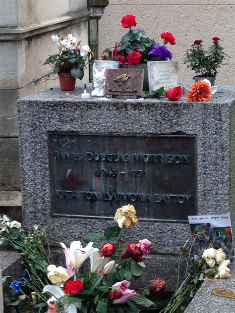 Jim Morrisons Grave Pere Lachaise Cementary In Paris Père Lachaise