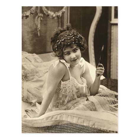 French Flirt Vintage Pinup Girl Postcard Zazzle