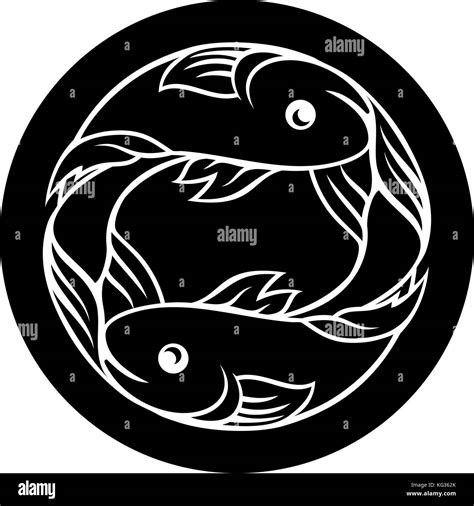 Pisces Fish Zodiac Astrology Sign Stock Vector Image And Art Alamy
