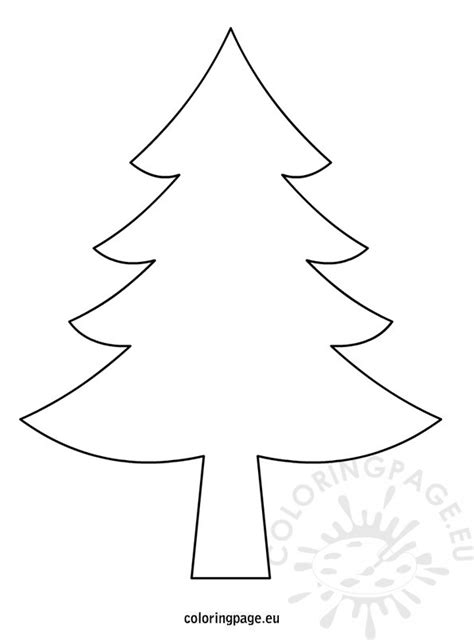 Christmas Tree Drawing Coloring Page