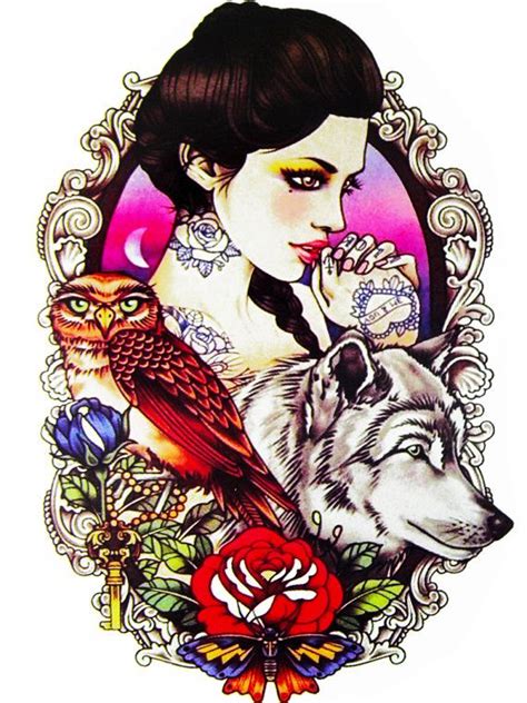 She Wolf Waterproof Temporary Tattoo Transfer By Inkncover On Etsy