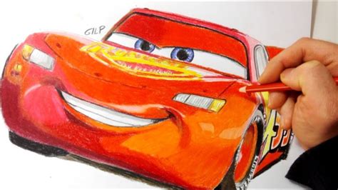 C Mo Dibujar Y Colorear Rayo Mcqueen De Cars