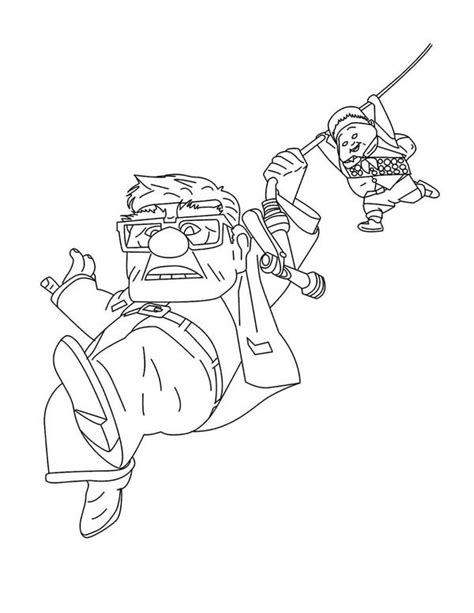Carl Fredricksen Disney Up Coloring Pictures Adult Coloring Pages