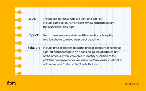 How To Use A Project Lessons Learned Template