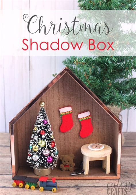 Shadow Box Christmas Decoration Craft Cutesy Crafts