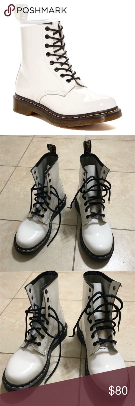 Dr Martens White Patent Leather Boots Boots Patent Leather Boots