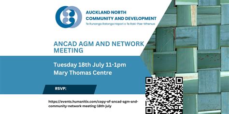 Ancad Agm And Community Network Meeting 18th July Humanitix