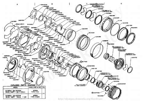 Olympus 35mm F28 Shift Exploded Parts Diagram Service Manual Download