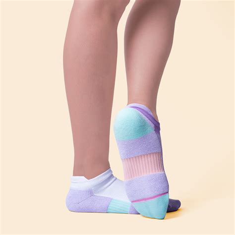 Color Block Ankle Compression Socks For Women Dr Motion
