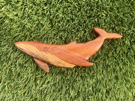 Hand Carved Wooden Humpback Whales Etsy