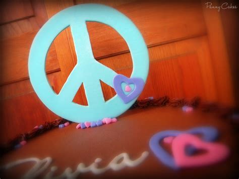 Fondant Peace Sign Cake Topper Peace Sign Cakes Peace Peace Sign