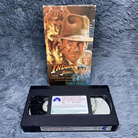 Indiana Jones And The Temple Of Doom Vhs Tape Paramount Spielberg