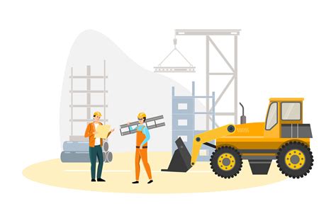 M137construction Illustrations On Yellow Images Creative Store