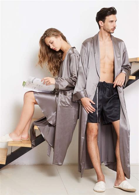22 Momme Luxury Silk Couple Robes Luxury Silk Sleepwear Fashion