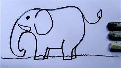 Mudah Cara Melukis Gajah 10 Cara Menggambar Gajah Ada Posisi Duduk