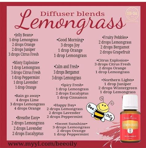 Lemongrass diffuser blends | Essential oil recipes, Living ...