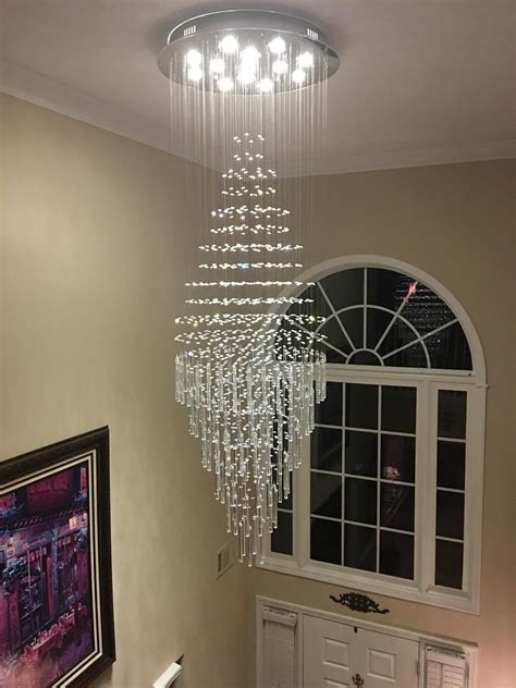 Floating Castle Round Raindrop Crystal Chandelier Ceiling Lights In