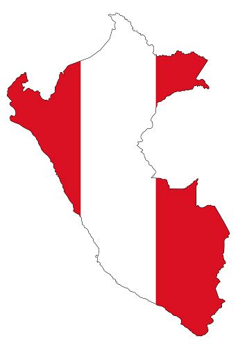 Ilustración De Bandera Y Mapa De Perú Y Más Vectores Libres De Derechos