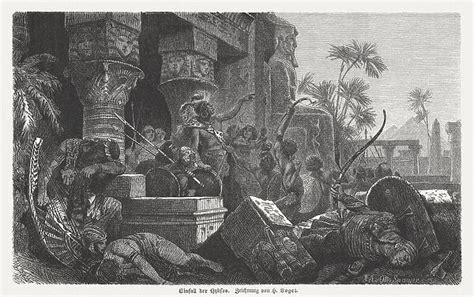 invasion of the hyksos in egypt c 18062883 framed framed prints