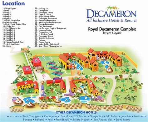 Resort Map Royal Decameron Complex Riviera Nayarit Mexico