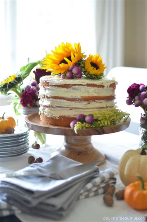 DIY Fall Naked Cake Ella Claire Co