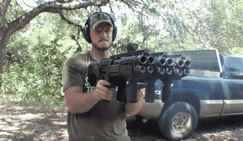 See The Triple Double 6 Barrel Shotgun In Action American Military