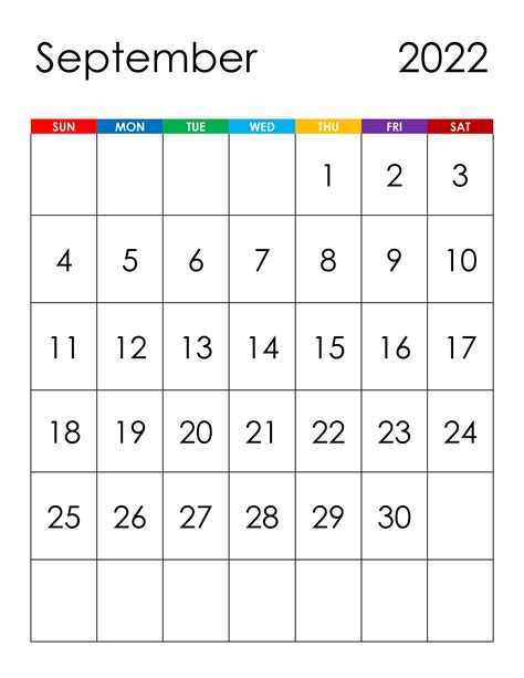Calendar For September 2022 Free Calendarsu