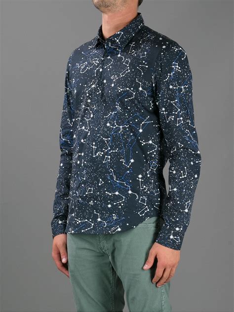 Lyst Kenzo Constellation Printed Shirt In Blue For Men