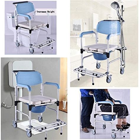 Can use with household toilet, designed for the old person with weak ability to walk. Healthcare Folding Portable Fixed Height Mobile Commode ...