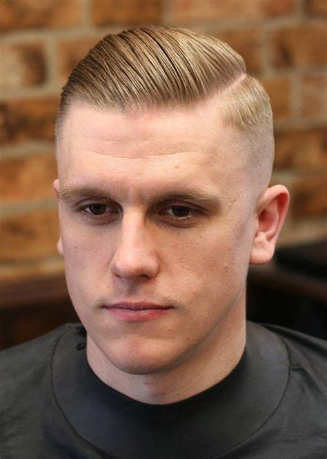 Side Part Swept Back Hairstyles Side Part Haircut High And Tight