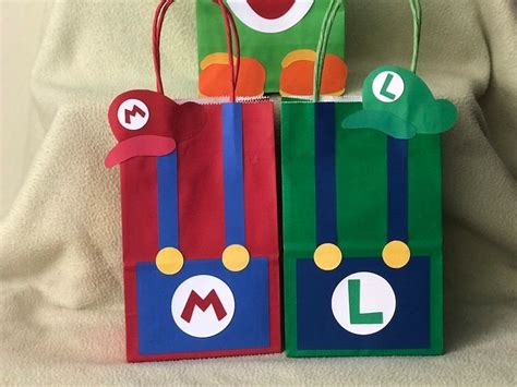 Mario Brothers Treat Bag Mario Brother Favor Bags Mario Goodie Etsy