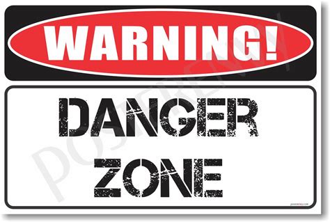 Posterenvy Danger Zone New Humor Poster Hu220