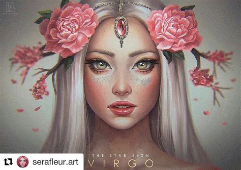 Virgo By Serafleurart Zodiac Art Virgo Art Astrology Art