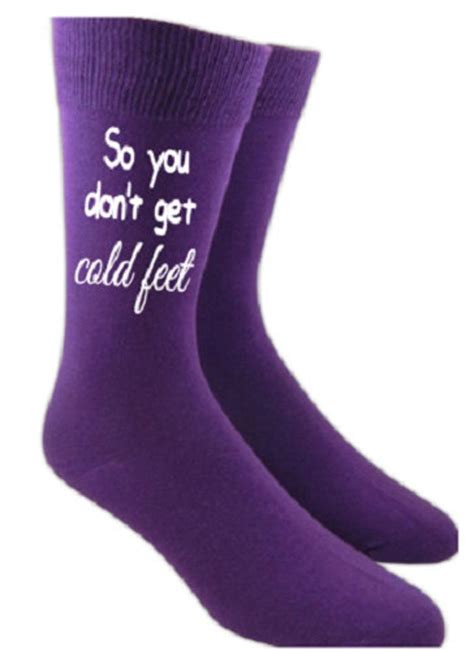 So You Dont Get Cold Feet Purple Printed Wedding Day