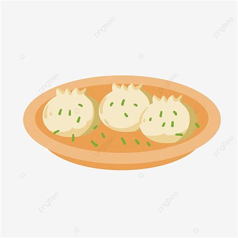 Cartoon Cute Steamed Stuffed Bun Fried Bun Fried Bun Hand Draw Vector Png And Vector With