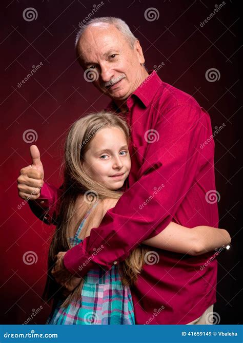 grandfather with granddaughter stock image image of cute mature 41659149