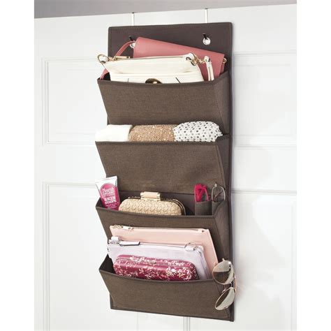 Mdesign Fabric Over Door Hanging Storage Organizer 4 Pockets Ebay