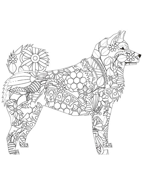 Free Printable Dog Coloring Pages For Adults Hard Mandala Design With