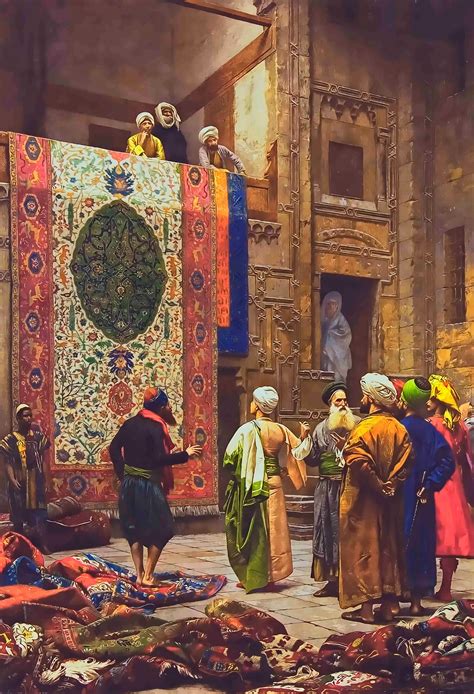 Jean L On G R Me French Painter The Carpet Merchant Carpet Merchant In Cairo Arabic Art
