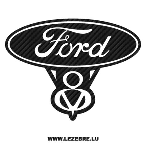 Ford V8 Logo Carbon Decal
