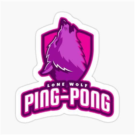 Lone Wolf Ping Pong Sticker By Tablepong Redbubble