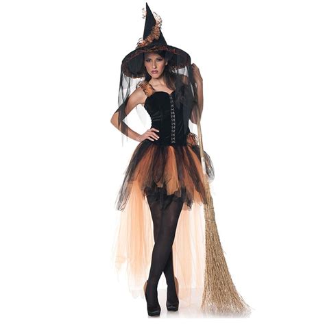 buy hallow s eve women s orange and black witch costume l15529 from reliable