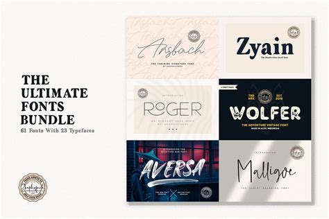 The Ultimate Fonts Bundle Graphicfresh