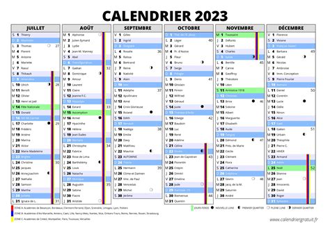 Calendrier 2023 à Imprimer Avec Les Vacances Scolaires Calendriers A4
