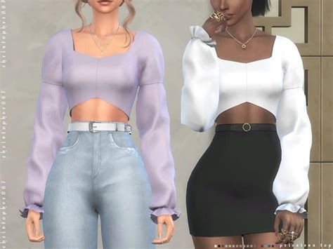 15 Cutest Crop Tops Cc For The Sims 4 Fandomspot In 2021 Sims 4
